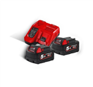 Milwaukee 4933459217 Sada batérie a 2 akumulátorov 18V 5,0 Ah Li-Ion, pre akumulátorové náradie M18 NRG-502