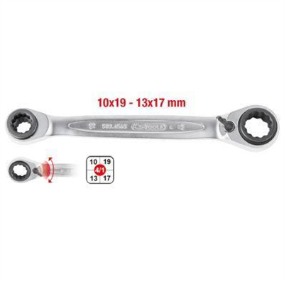 KS TOOLS 503.4565 Obojstranný račňový očkový kľúč