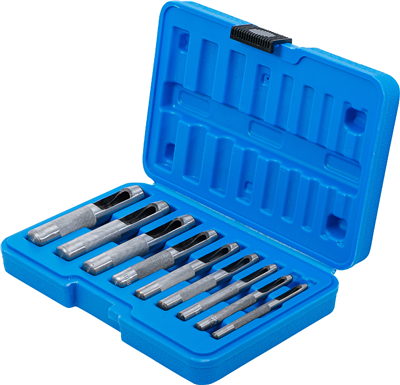 Tyčové výsečníky - děrovače, průměr 3-12 mm, sada 9 ks - BGS 565