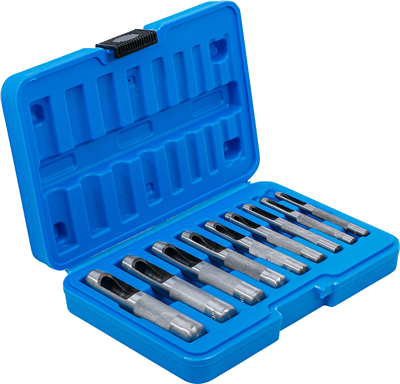 Tyčové výsečníky - děrovače, průměr 3-12 mm, sada 9 ks - BGS 565