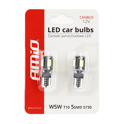 LED žiarovky CANBUS 5SMD 5730 T10 (W5W) White