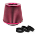 Vzduchový filter kužeľový + 3 adaptéry ČERVENÝ AMIO-01042