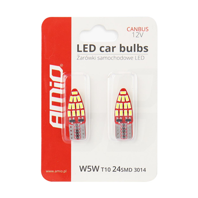 LED žiarovky CANBUS 24SMD 3014 T10e (W5W) White 12V