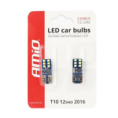 LED žiarovky CANBUS 12SMD UltraBright 2016 T10e (W5W) White 12V/24V