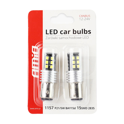 LED žiarovky CANBUS 2835 15SMD 1157 BAY15D P21/5W White 12V/24V