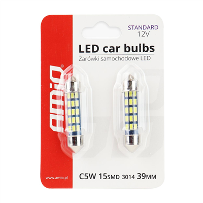 LED žiarovky STANDARD 3014 15SMD Festoon C5W C10W C3W 39mm White 12V