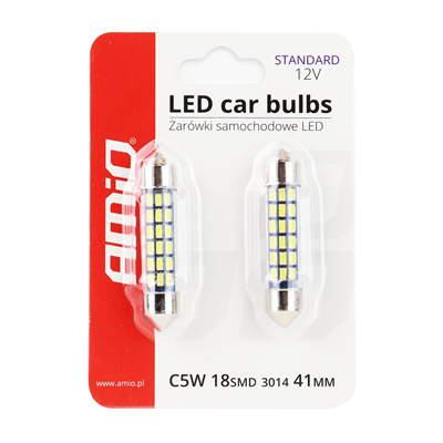 LED žiarovky STANDARD 3014 18SMD Festoon C5W C10W C3W 41mm White 12V