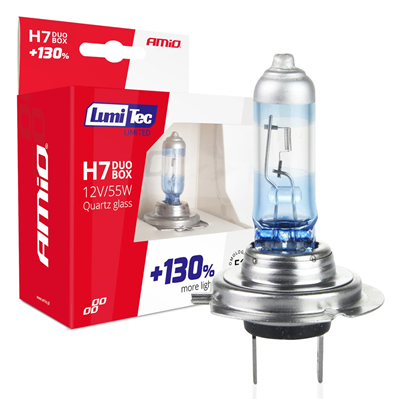 Halogénový DUO blister (2ks) H7 12V 55W sada LumiTec LIMITED +130%