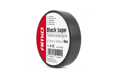 Izolačná páska, čierna 19mm x 9m AMiO-01429