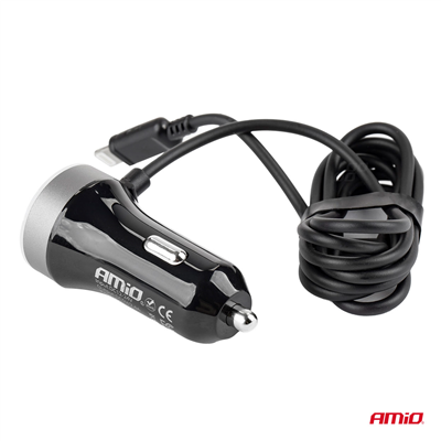 Nabíjačka do auta 12/24V iOS + 2x USB 2.4A PCH PRO-02