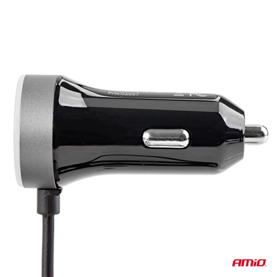 Nabíjačka do auta 12/24V iOS + 2x USB 2.4A PCH PRO-02