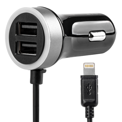 Nabíjačka do auta 12/24V iOS + 2x USB 2.4A PCH PRO-02