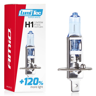 Halogénová žiarovka H1 12V 55W LumiTec SuperWhite +120%