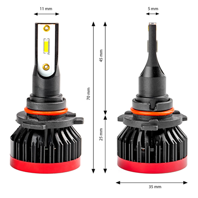 LED žiarovky hlavného svietenia HB3 9005/HIR1 9011/H10 BF séria AMiO