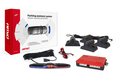 Parkovací asistent MAX LED 4-senzorové čierne 19mm TRUCK