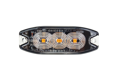 Výstražné osvetlenie oranžové 3x3W LED R65 R10 12/24V IP67