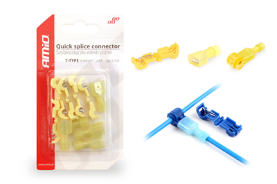 Elektrické rýchlospojky Typ-T 04-6mm2 24A Blister 5 ks
