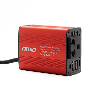 Menič napäta AMiO 12V/230V 150W/300W 2xUSB PI01