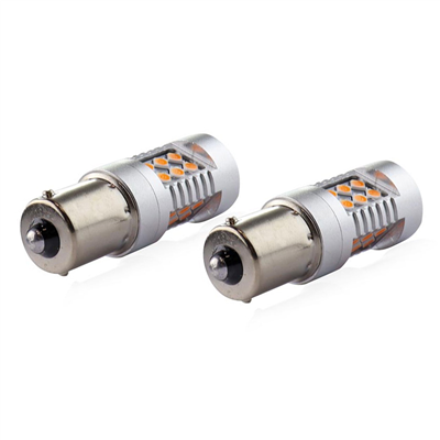 LED žiarovky CANBUS 3030 24SMD 1156 BAU15S PY21W Oranžová 12V/24V