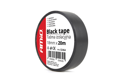 Izolačná páska, čierna 18mm x 20m (1 ks) AMiO-02464