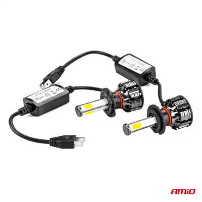LED žiarovky hlavného svietenia H7 COB 4Side AMiO