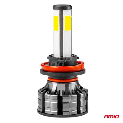 LED žiarovky hlavného svietenia H8/H9/H11 COB 4Side AMiO