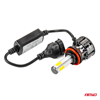 LED žiarovky hlavného svietenia H8/H9/H11 COB 4Side AMiO