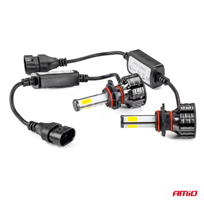 LED žiarovky hlavného svietenia HB3 COB 4Side AMiO