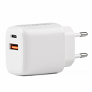 Amio 02935 Sieťová nabíjačka PRO-09 USB+USB-C 20W Quick Charge 230V AMiO-02935