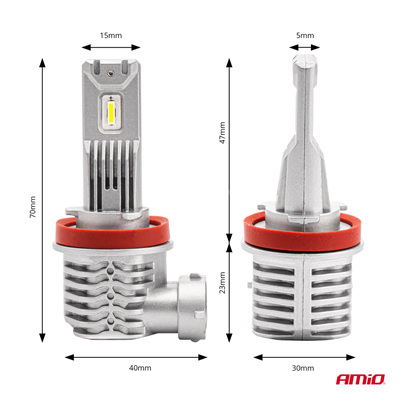 LED žiarovky hlavného svietenia H8/H9/H11/H16 X1 Series AMiO