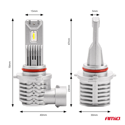 LED žiarovky hlavného svietenia HB3 9005/HIR1 9011/H10 X1 Series AMiO