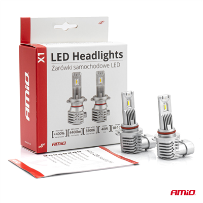 LED žiarovky hlavného svietenia HB3 9005/HIR1 9011/H10 X1 Series AMiO