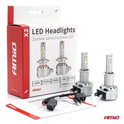 LED žiarovky hlavného svietenia H3 X2 Series AMiO