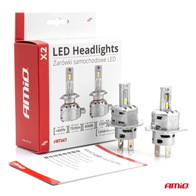 LED žiarovky hlavného svietenia H4/H19 X2 Series AMiO