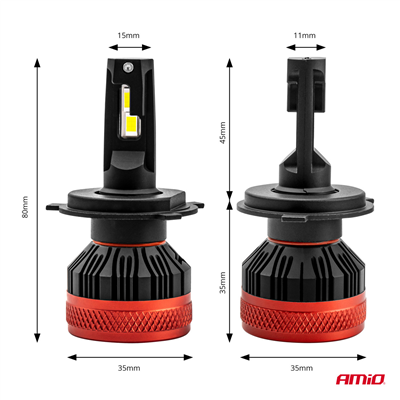 LED žiarovky hlavného svietenia H4 X3 Series AMiO-02979