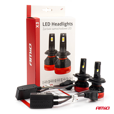 LED žiarovky hlavného svietenia H4 X3 Series AMiO-02979