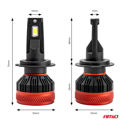 LED žiarovky hlavného svietenia H7/H18 X3 Series AMIO-02980