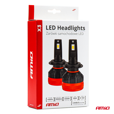 LED žiarovky hlavného svietenia H7/H18 X3 Series AMIO-02980