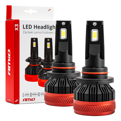 LED žiarovky hlavného svietenia HB3 9005/HIR1 9011/H10 X3 Series AMiO