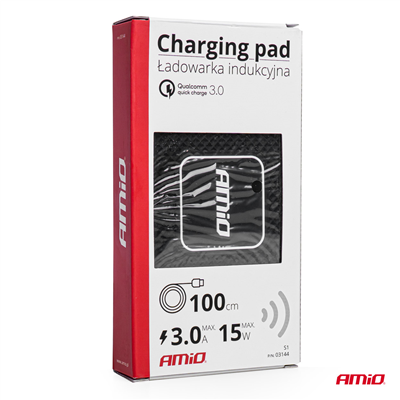 Bezdrôtová indukčná nabíjačka do auta 15W AMIO-03144