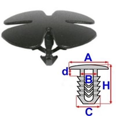 Příchytka izolace motor. prostoru