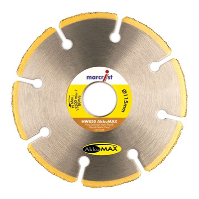 115x22 mm HW850 AkkuMAX - Diamantový rezný kotúč na drevo a plasty PREMIUM PROFI