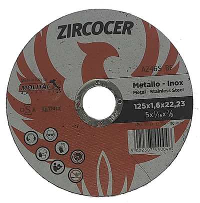 125x1,6x22,2 AZ46S-BF - ZIRCOCER LINE
