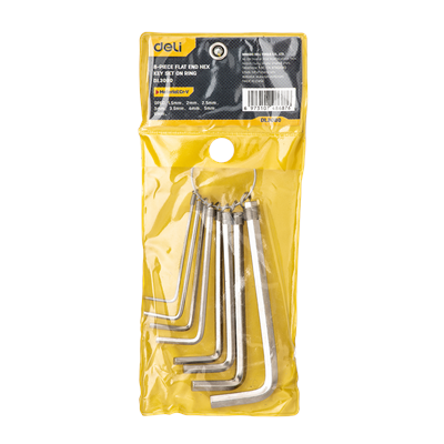 Sady šestihranných klíčů 1,5-6 mm Deli Tools EDL3080 (stříbrné)