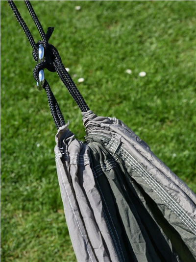 Houpací síť NYLON 275x137cm zeleno-hnědá CATTARA