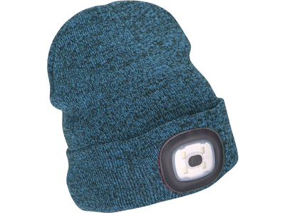 Čepice s čelovkou 4x45lm, nabíjecí, USB, modrá /černá, univerzální velikost EXTOL-LIGHT