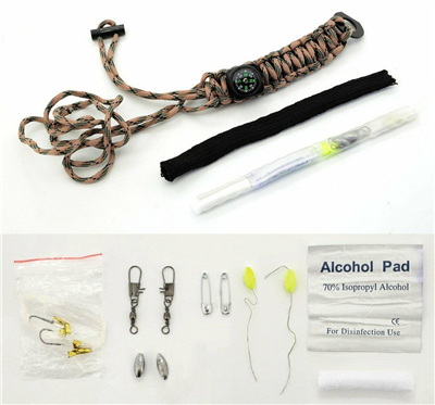 Náramek OUTDOOR s kompasem a doplňky CATTARA