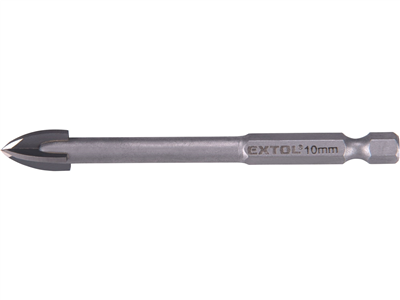 Vrták na sklo a keramiku karbidový, O 10mm EXTOL-PREMIUM