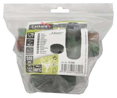 Silikonová láhev ARMY 550ml CATTARA