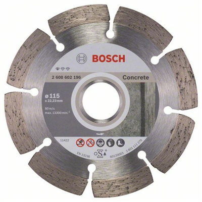 Diamantový dělicí kotouč Standard for Concrete - 115 x 22,23 x 1,6 x 10 mm - 3165140441247 BOSCH